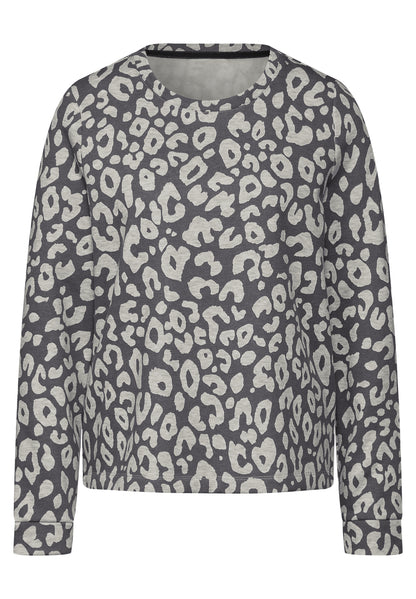 Street One Sweatshirt Damen Leo-Look Tragekomfort Baumwollmix