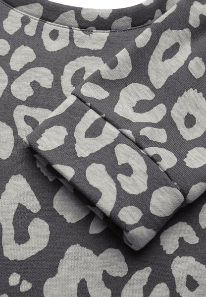 Street One Sweatshirt Damen Leo-Look Tragekomfort Baumwollmix