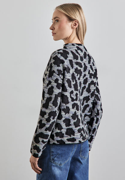 Street One Jacquard Pullover Damen Leo-Muster