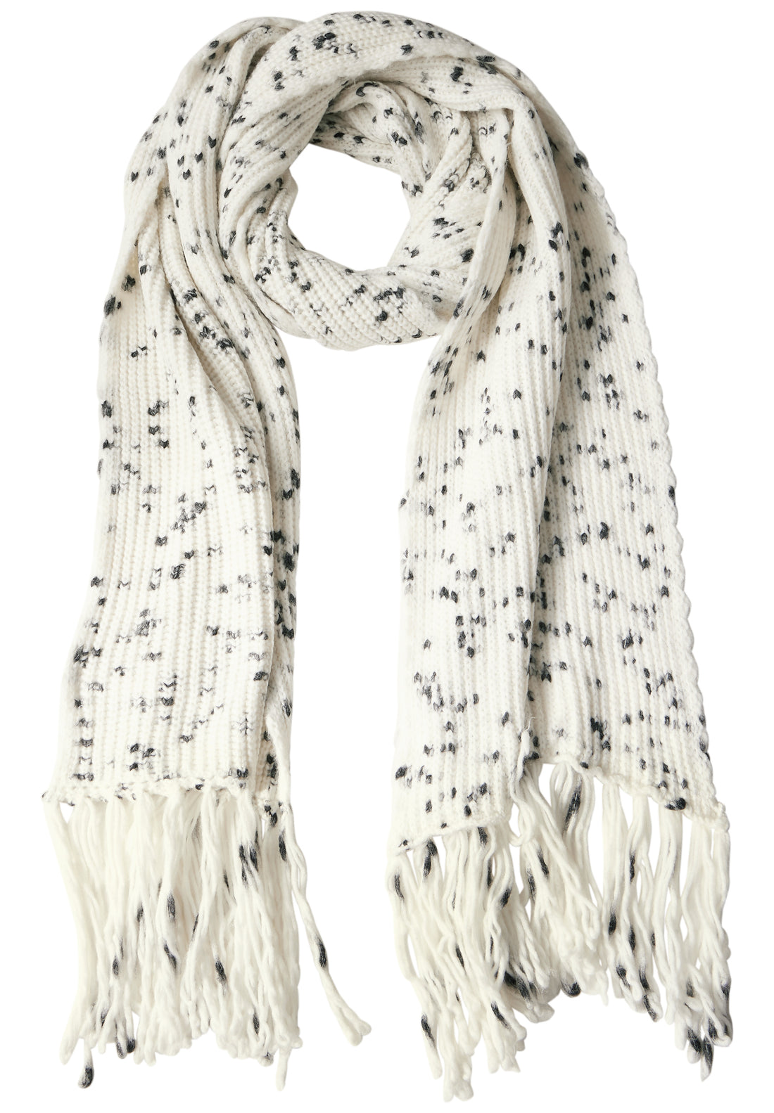 Street One Damen Schal mit grafischem Muster und Fransen