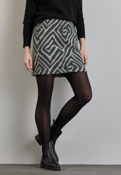 Street One Knielanger Rock Damen mit geometrischem Muster