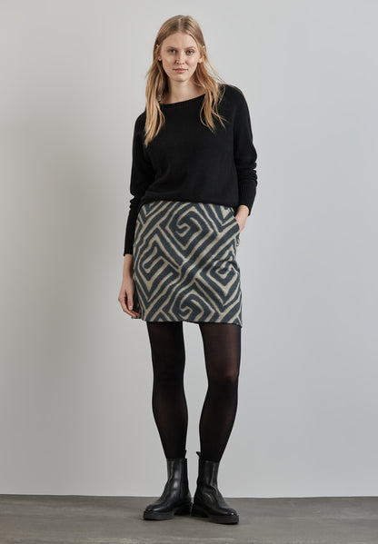 Street One Knielanger Rock Damen mit geometrischem Muster