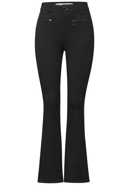 Street One Bootcut Hose Damen Herringbone-Slim Fit