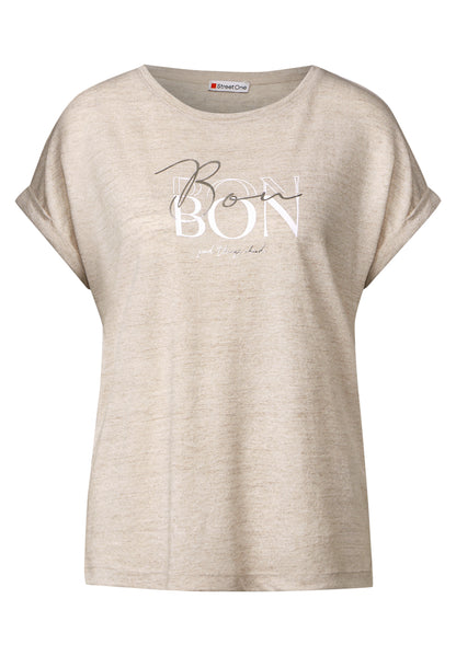 Street One T-Shirt Damen lässiges Wording Rundhalsausschnitt