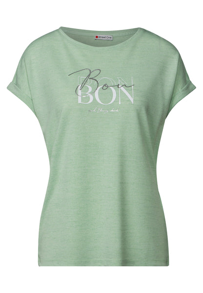 Street One T-Shirt Damen lässiges Wording Rundhalsausschnitt