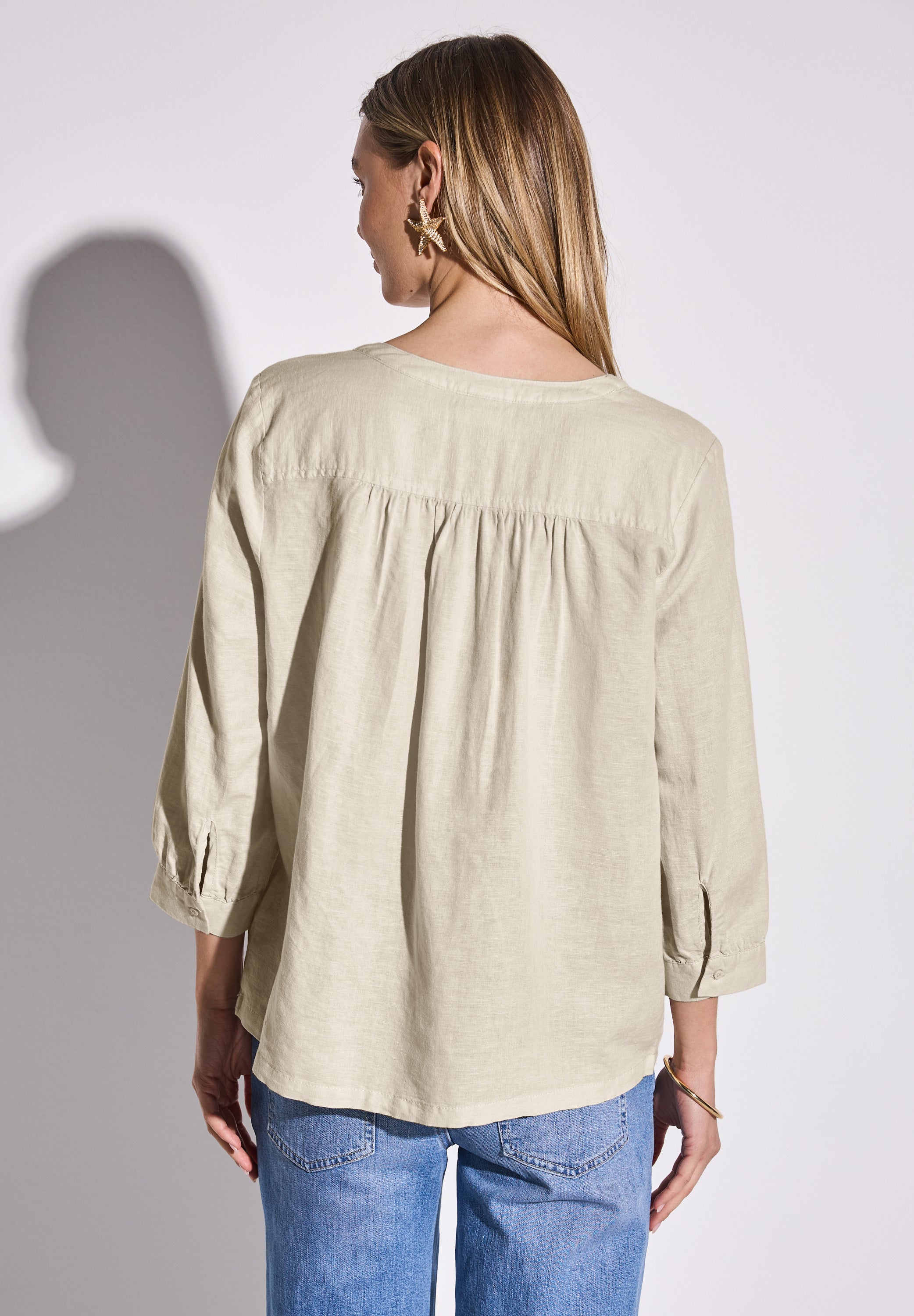 Street One Leinenmix-Bluse Damen lässig elegant