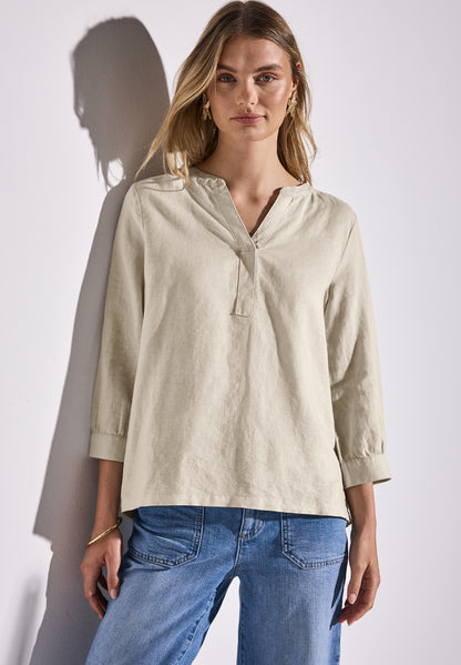 Street One Leinenmix-Bluse Damen lässig elegant