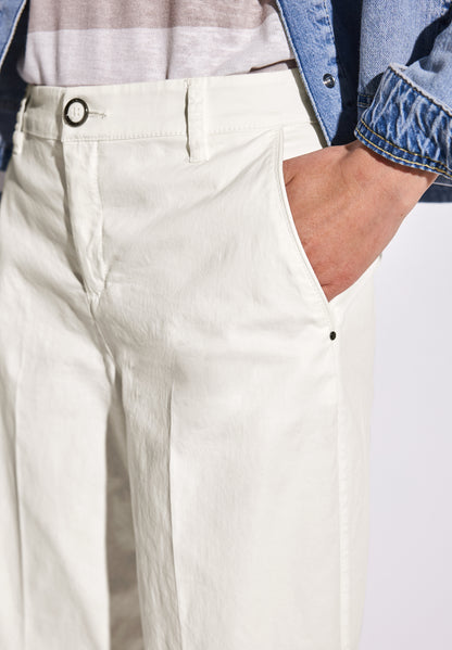 Street One Straight Leg Chino Damen Bequeme Mid Waist Hose