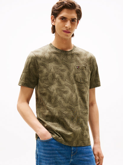 LEAF POCKET AOP TEE für Männer mit einzigartigem Blattmuster