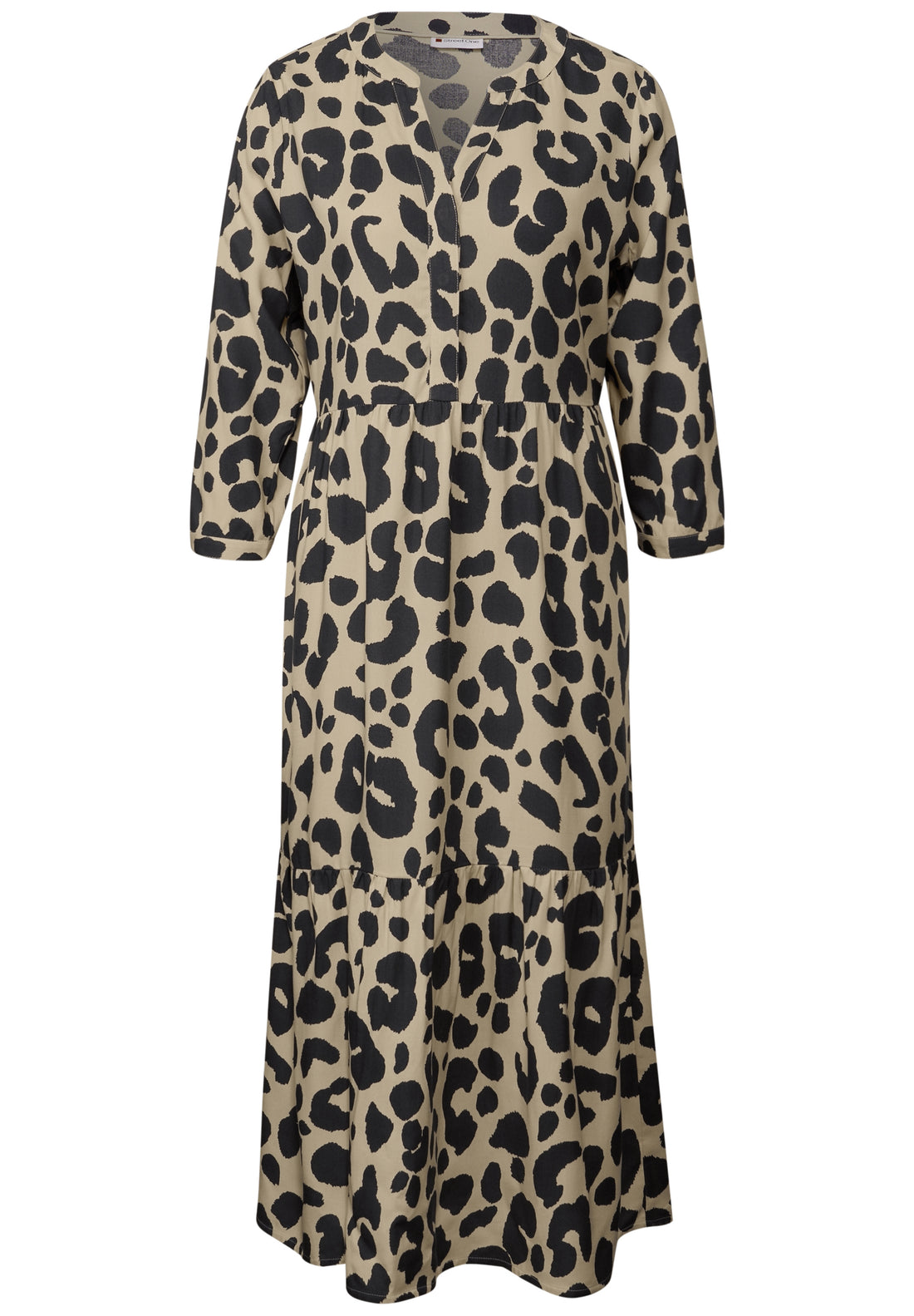 Street One Volant-Kleid Damen Animal Print Sommerkleid