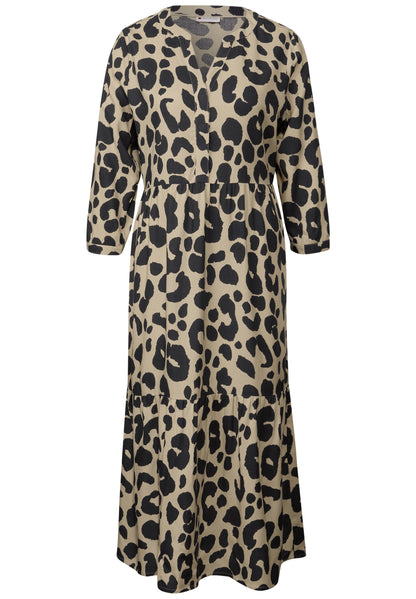 Street One Volant-Kleid Damen Animal Print Sommerkleid