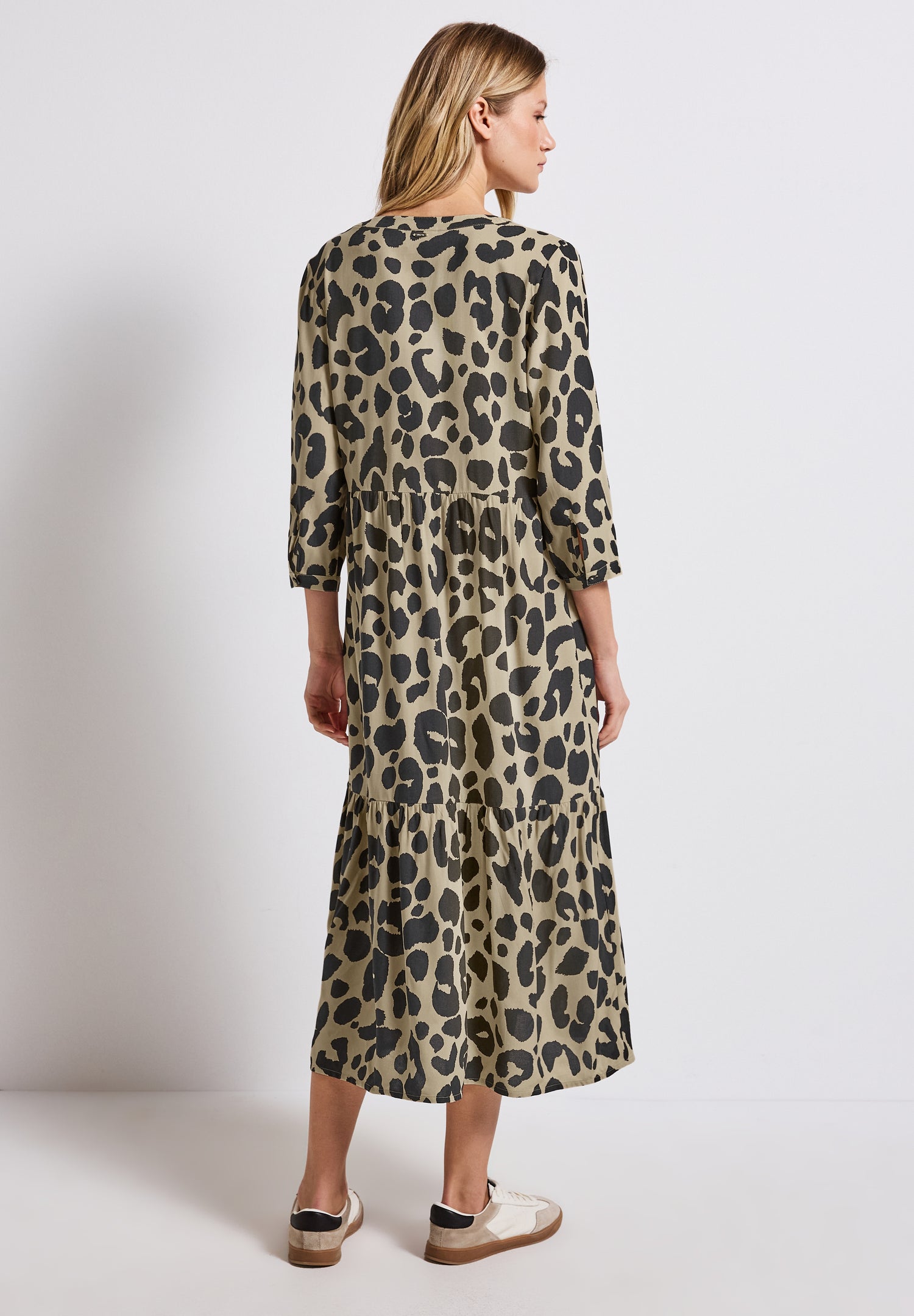 Street One Volant-Kleid Damen Animal Print Sommerkleid