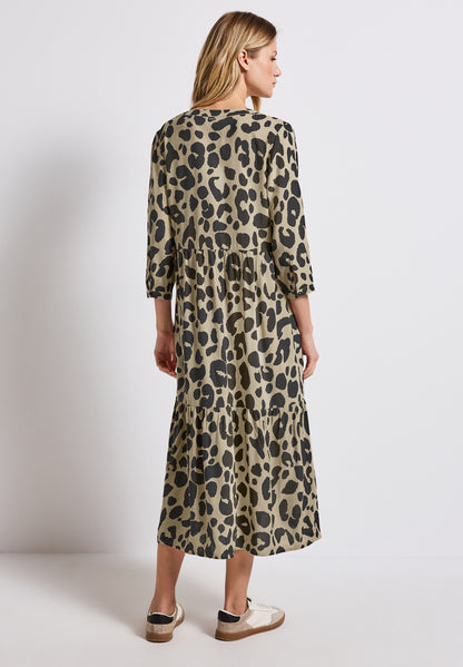 Street One Volant-Kleid Damen Animal Print Sommerkleid