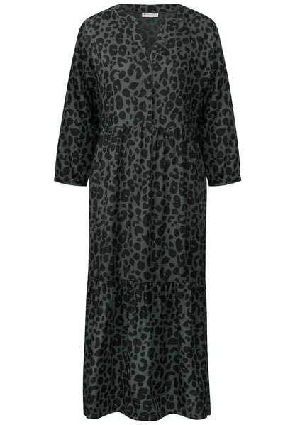 Street One Volant-Kleid Damen Animal Print Sommerkleid