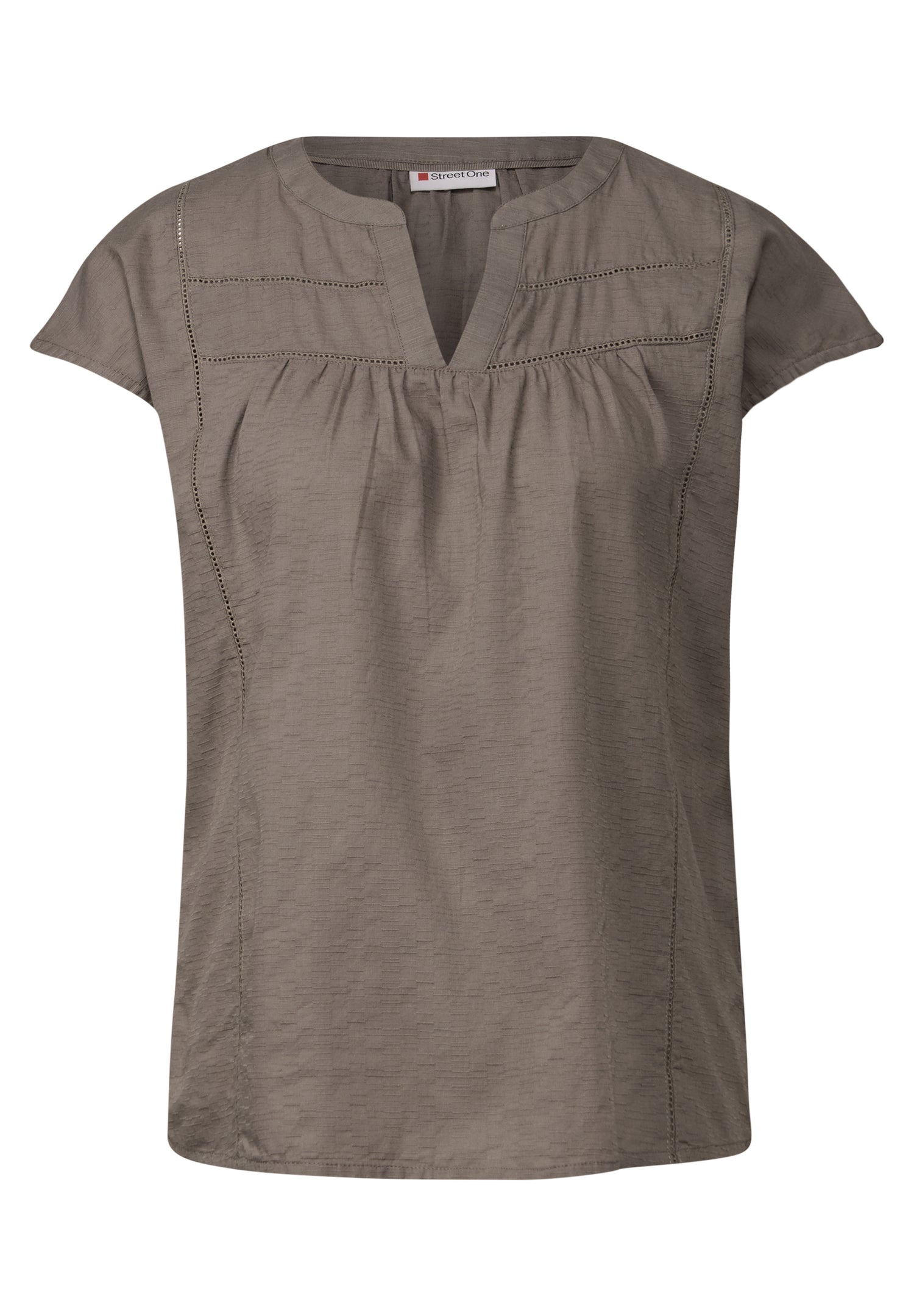 Street One Bluse Damen luftig mit dekorativen Tape-Details