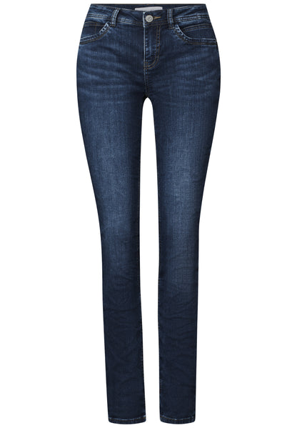 Street One Casual Fit Jeans Damen Slim Legs Mid Waist Baumwollmix
