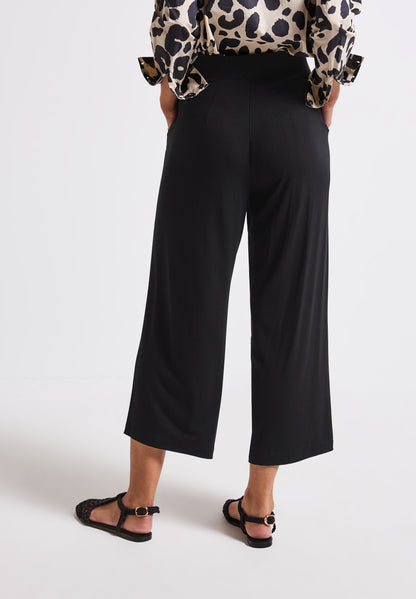 Street One Emee Wide Leg Jersey-Hose Damen Sommerhose High Waist Loose Fit