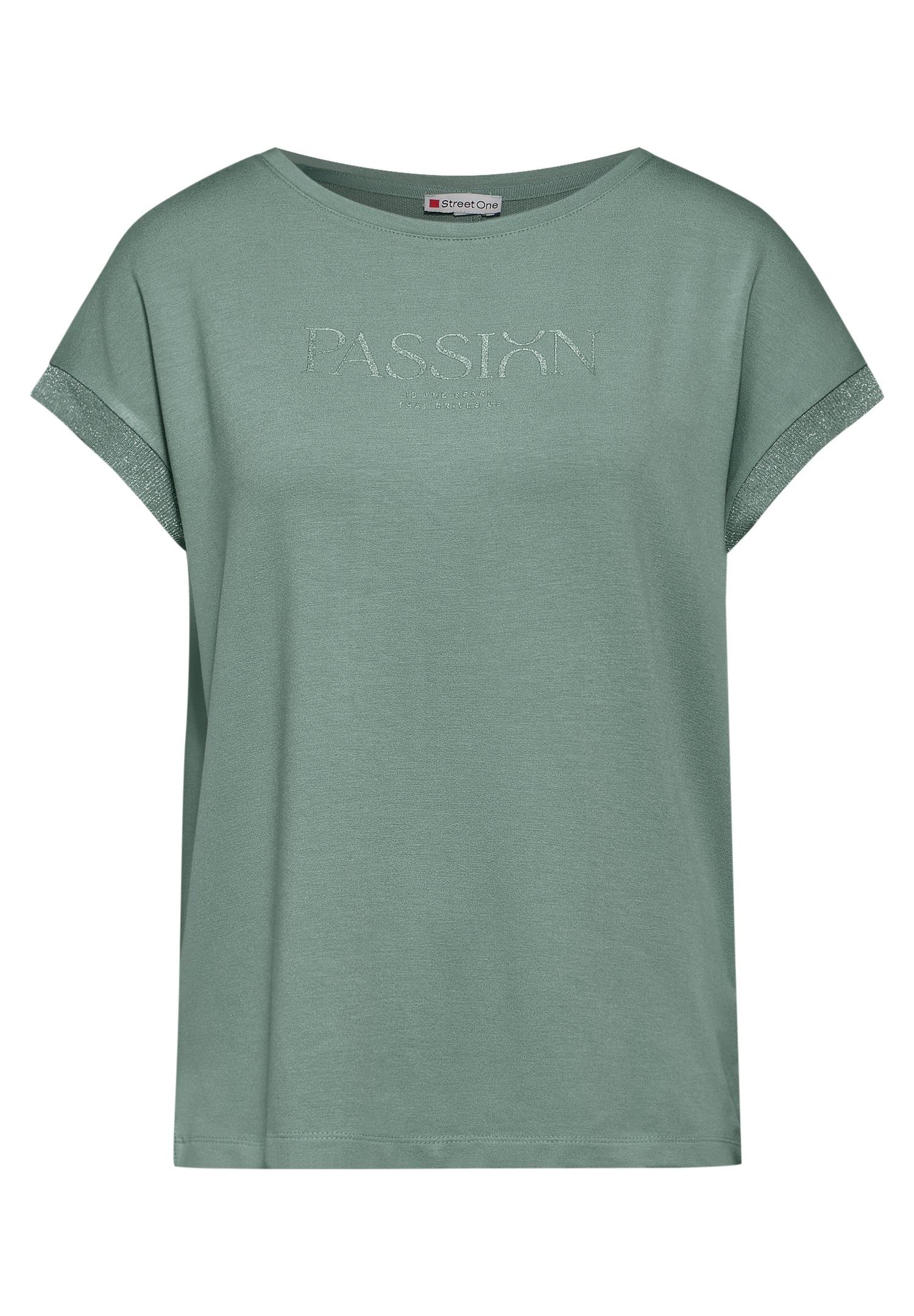 Street One Kurzarmshirt Damen mit Schriftzug Weich und bequem