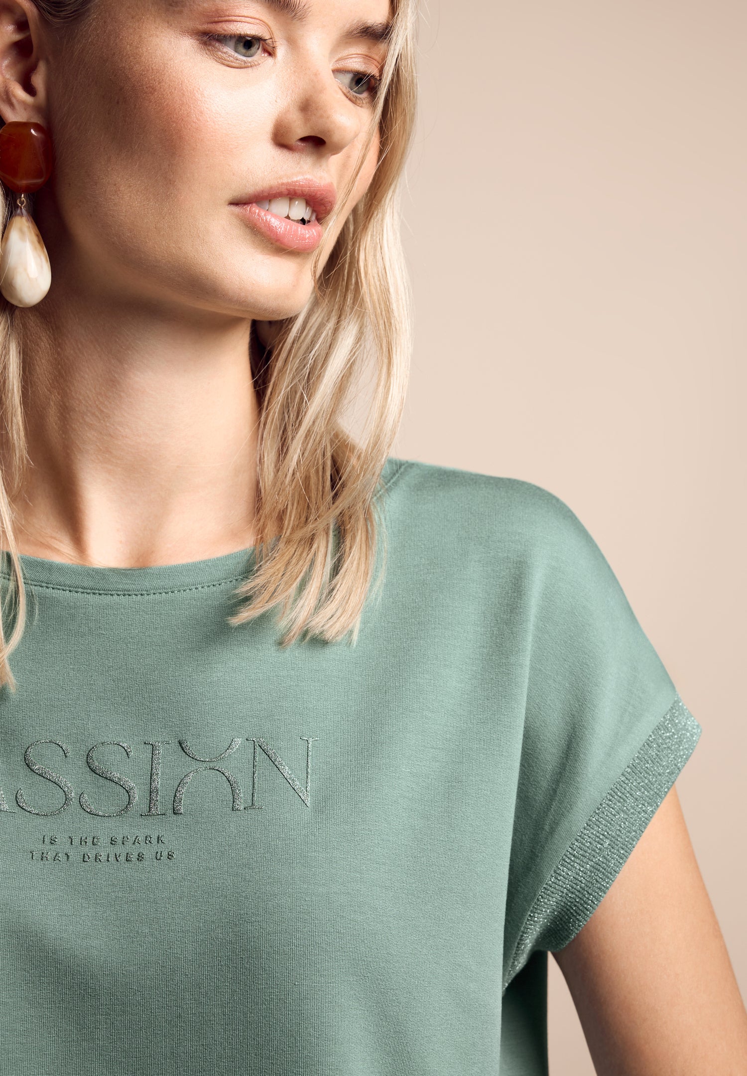 Street One Kurzarmshirt Damen mit Schriftzug Weich und bequem