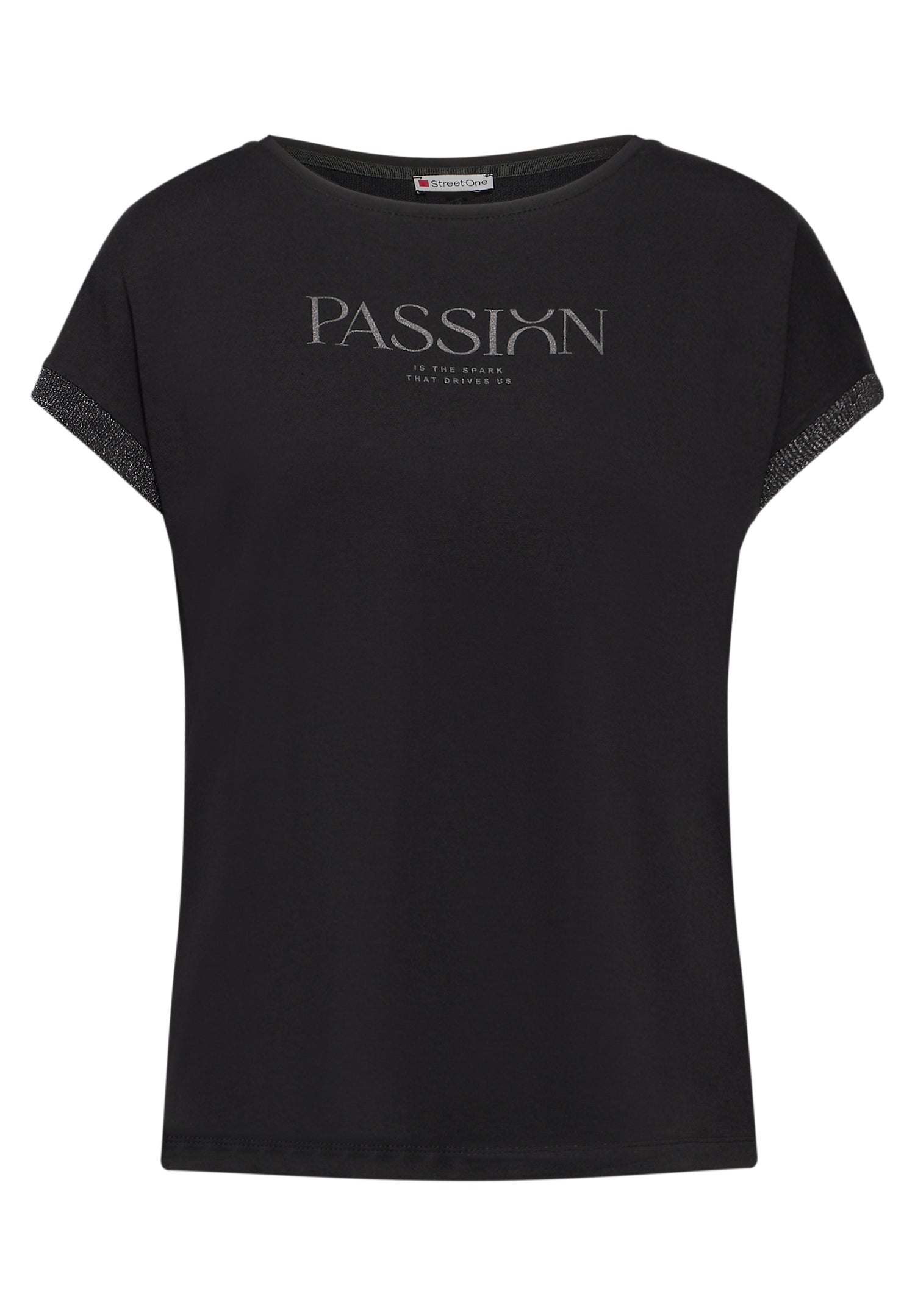 Street One Kurzarmshirt Damen mit Schriftzug Weich und bequem