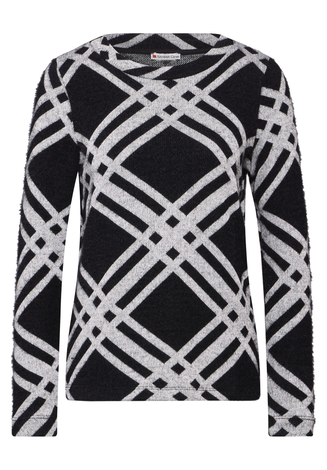 Street One Langarmshirt Damen Flauschige Federgarn-Qualität