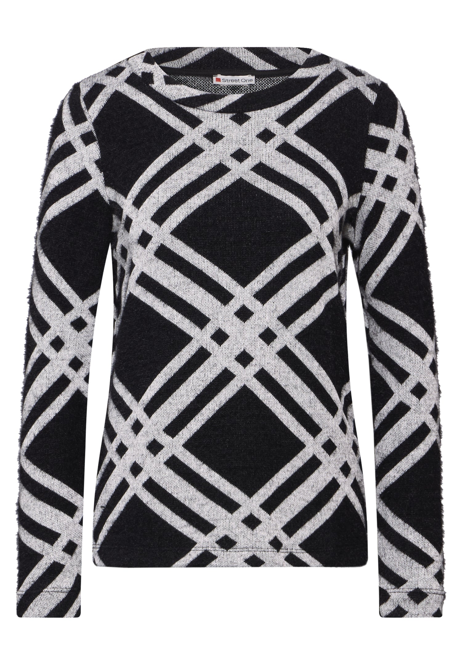Street One Langarmshirt Damen Flauschige Federgarn-Qualität