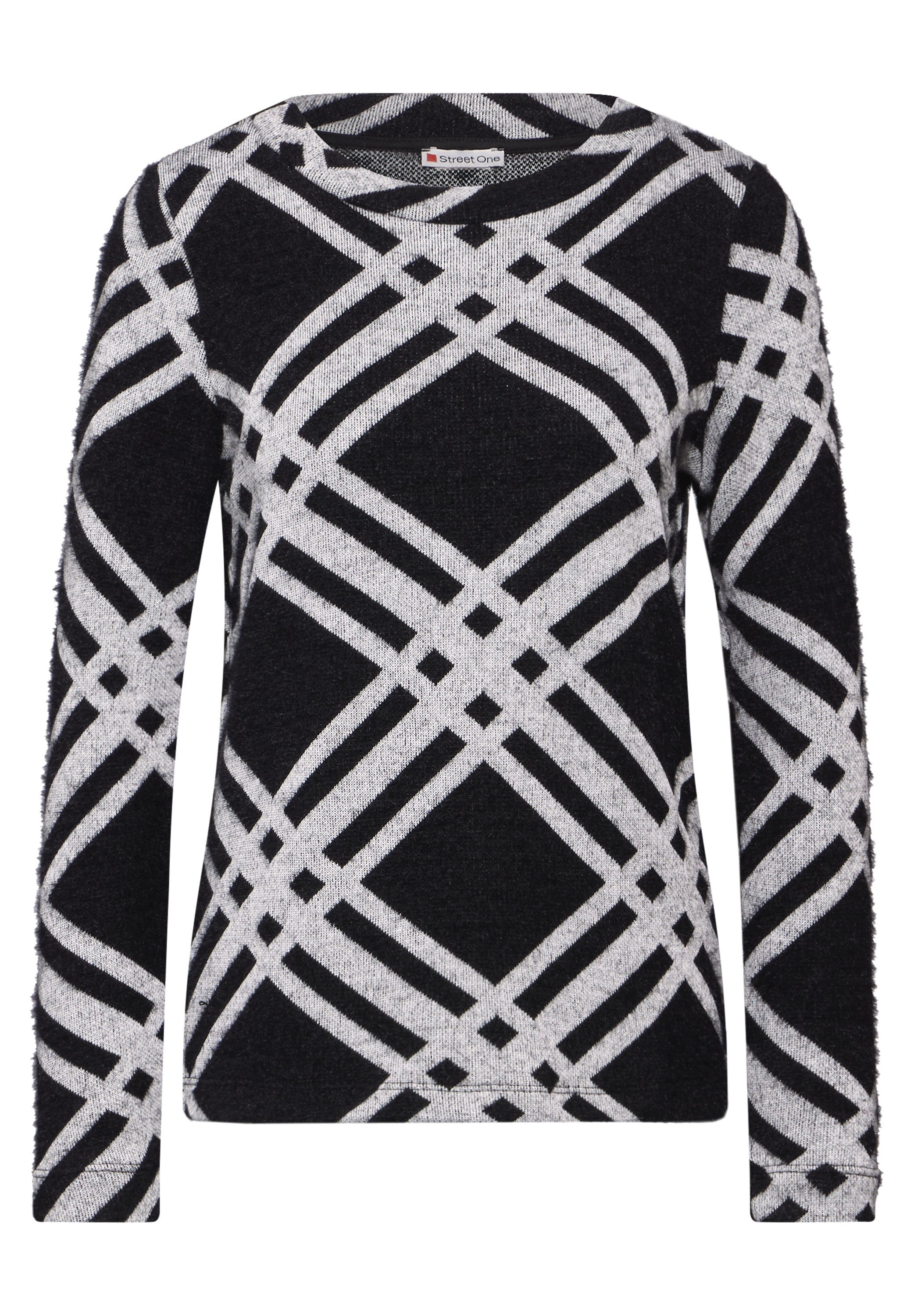Street One Langarmshirt Damen Flauschige Federgarn-Qualität