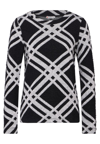 Street One Langarmshirt Damen Flauschige Federgarn-Qualität