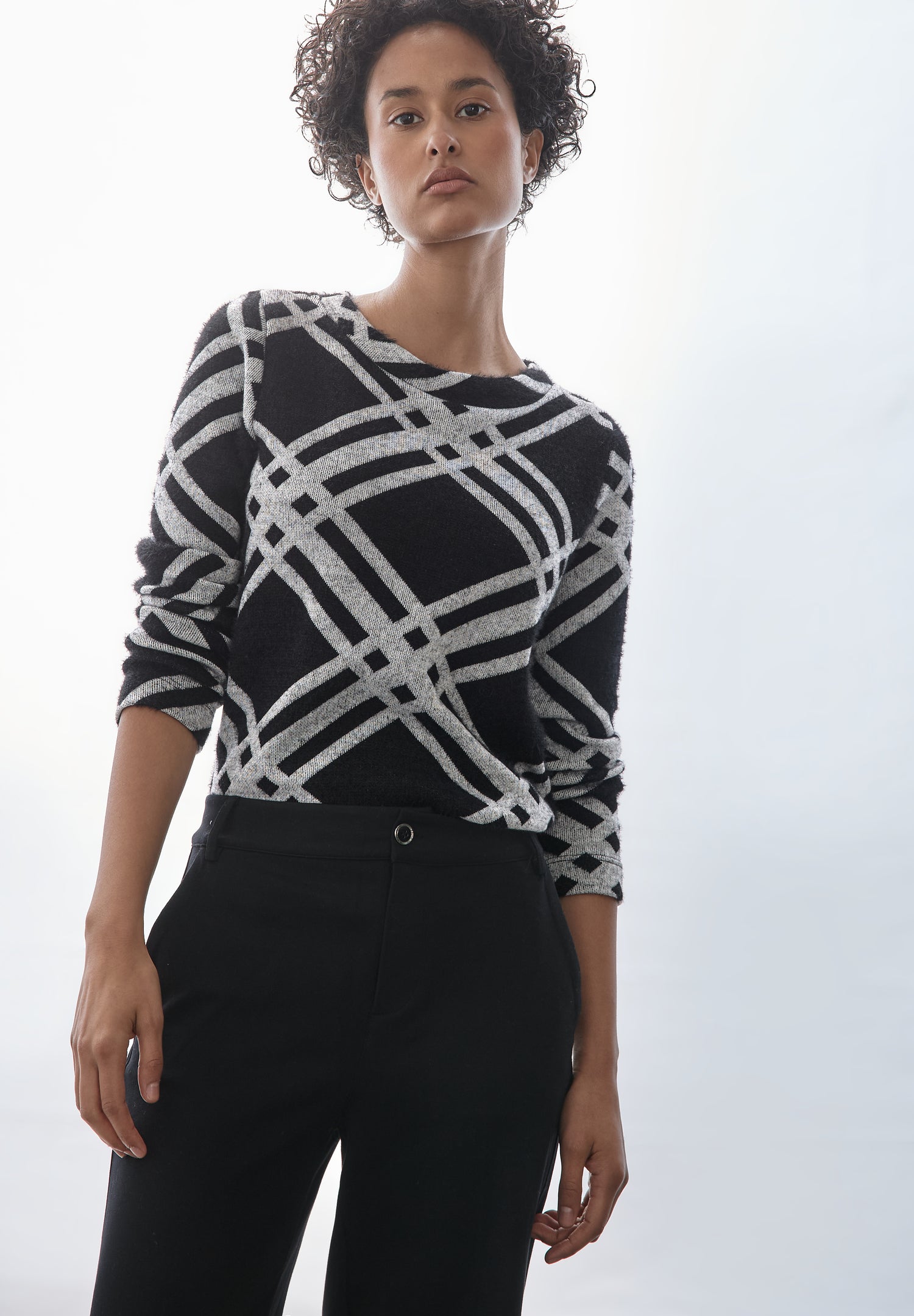 Street One Langarmshirt Damen Flauschige Federgarn-Qualität