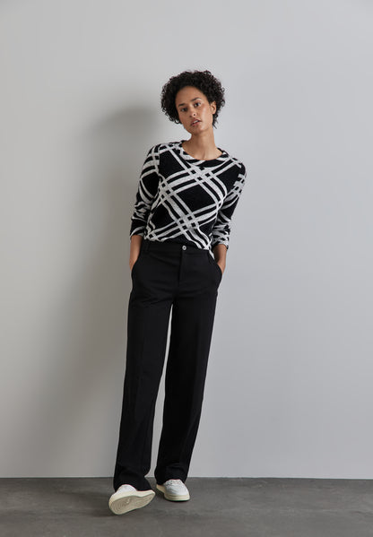 Street One Langarmshirt Damen Flauschige Federgarn-Qualität