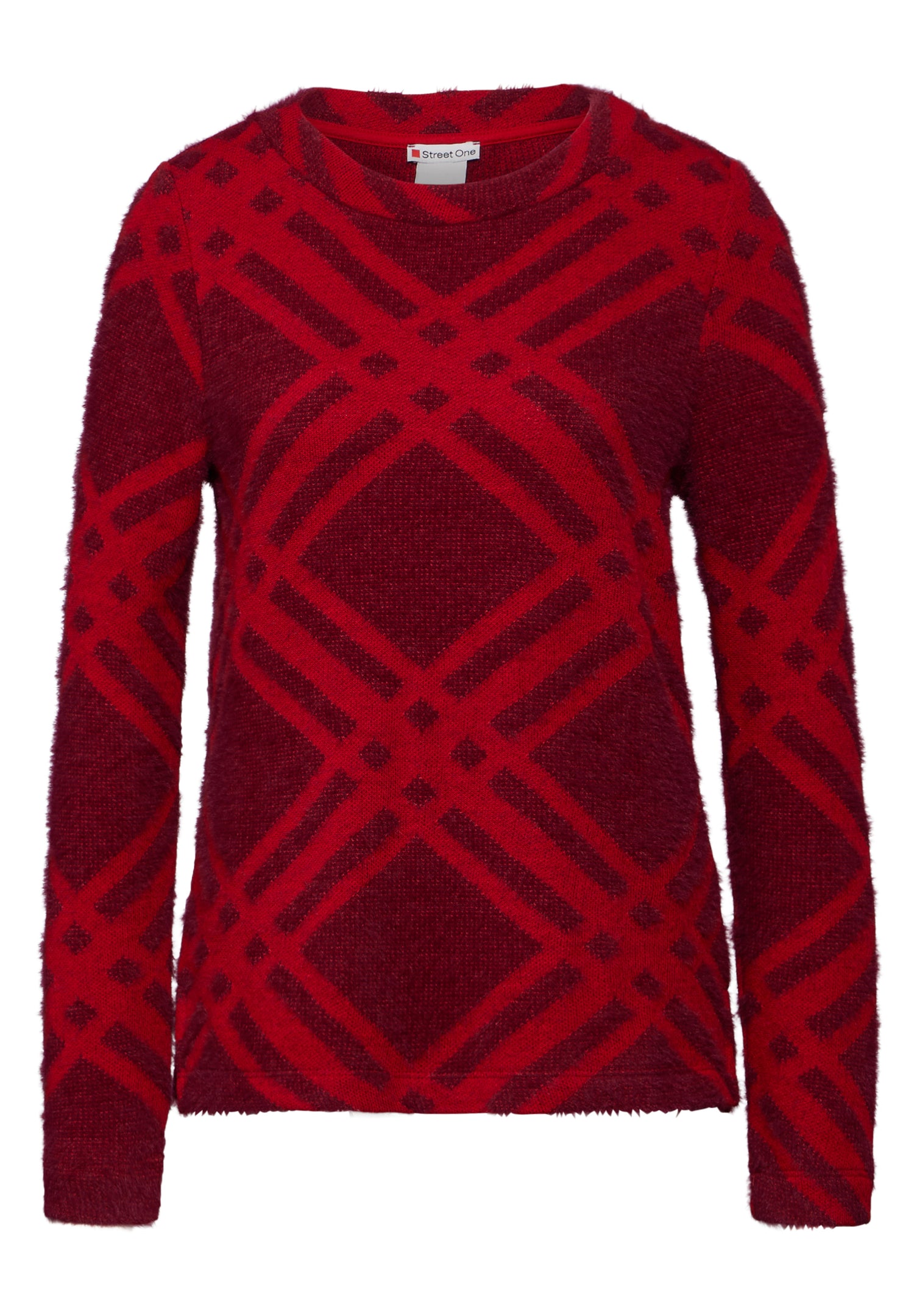 Street One Langarmshirt Damen Flauschige Federgarn-Qualität