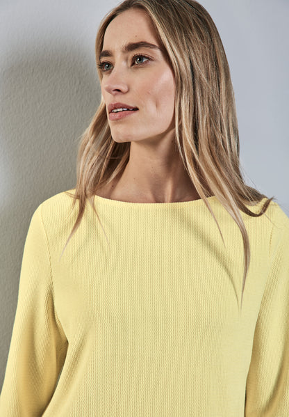 Street One Damen T-Shirt mit U-Boot-Ausschnitt und 3/4-Ärmeln