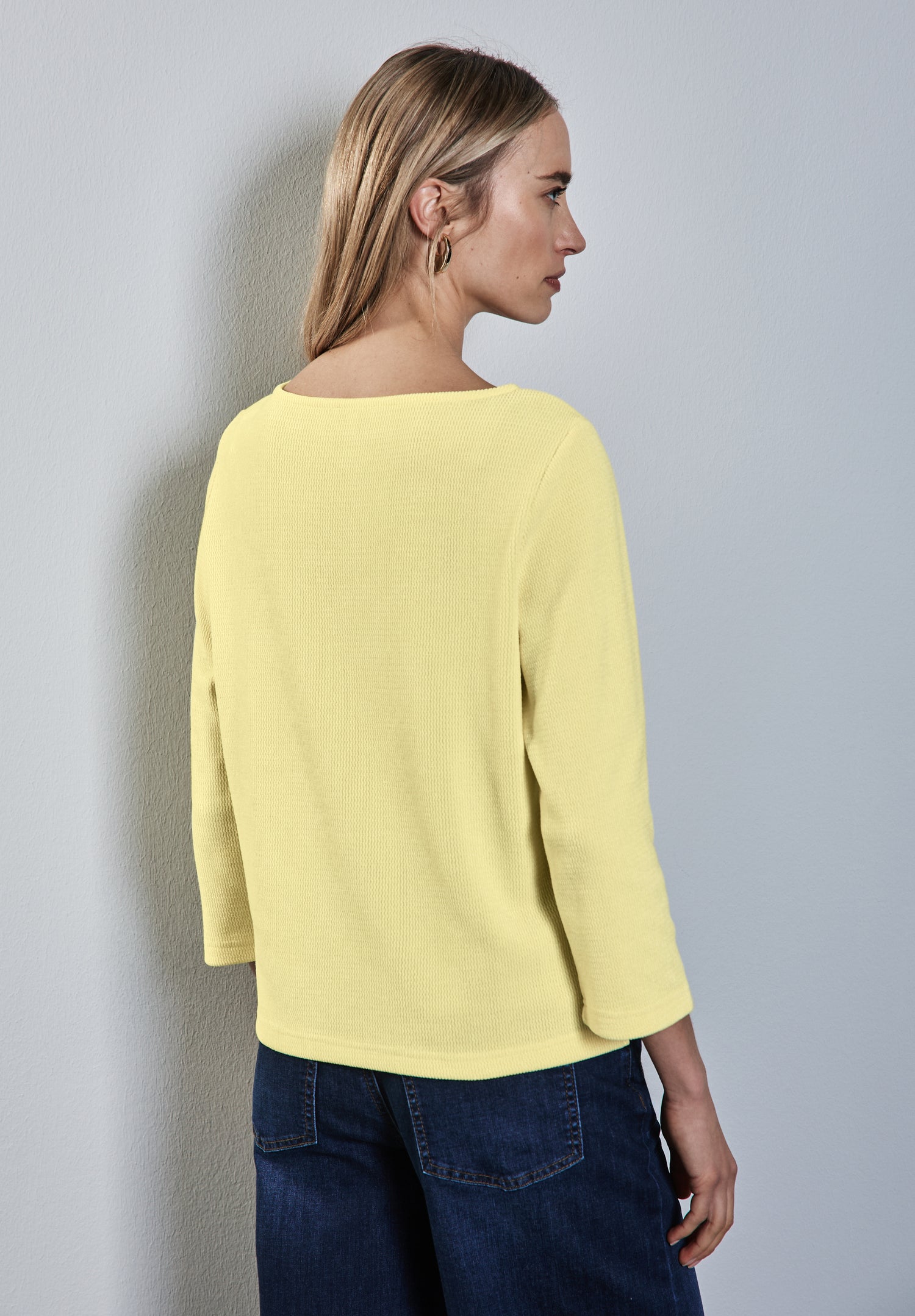 Street One Damen T-Shirt mit U-Boot-Ausschnitt und 3/4-Ärmeln