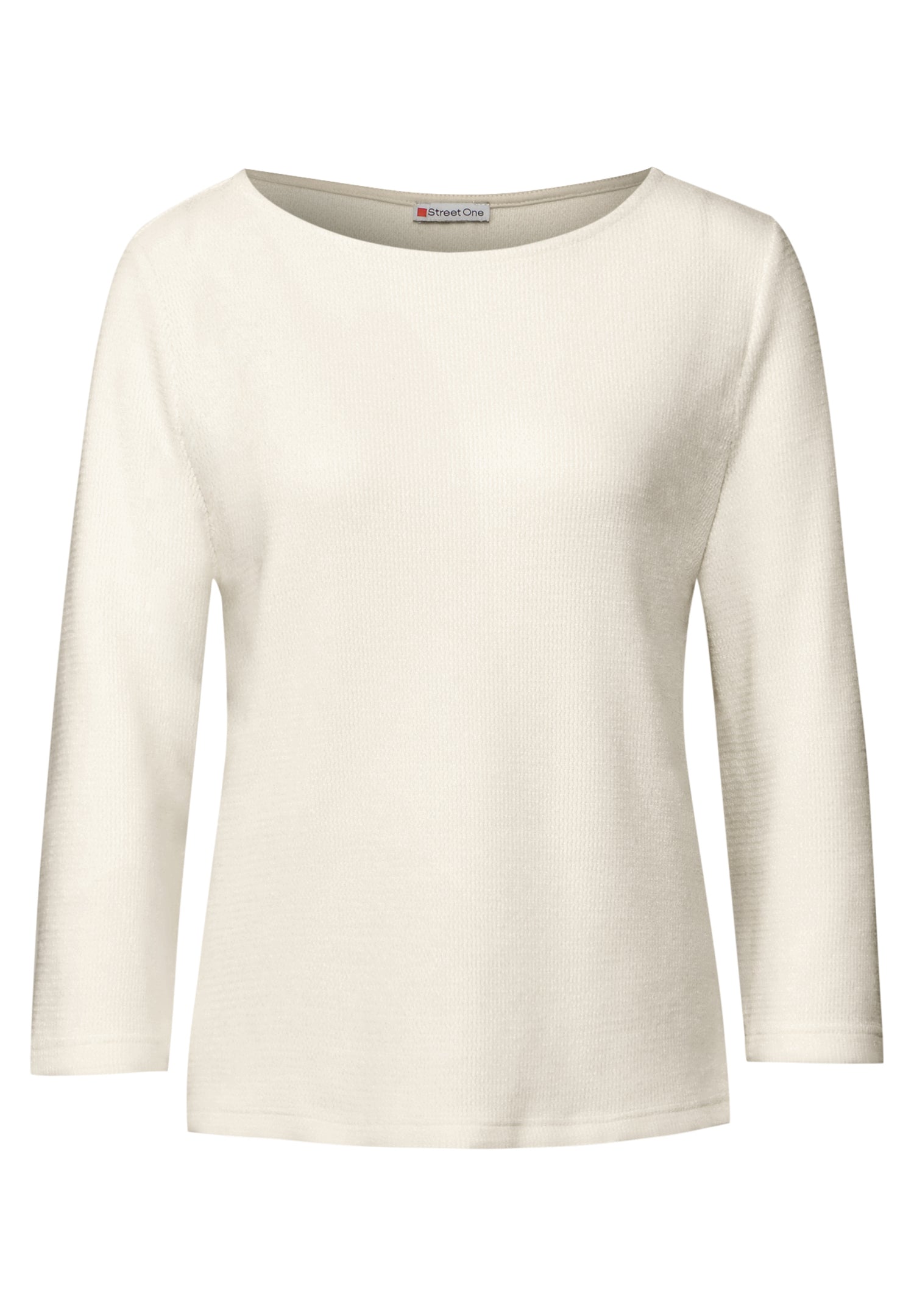 Street One Damen T-Shirt mit U-Boot-Ausschnitt und 3/4-Ärmeln
