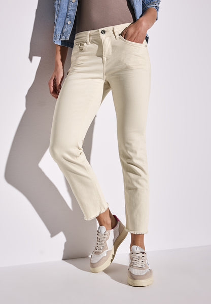 Street One Straight Leg Jeans Damen Slim Fit Mid Waist Baumwollmix Stretchanteil