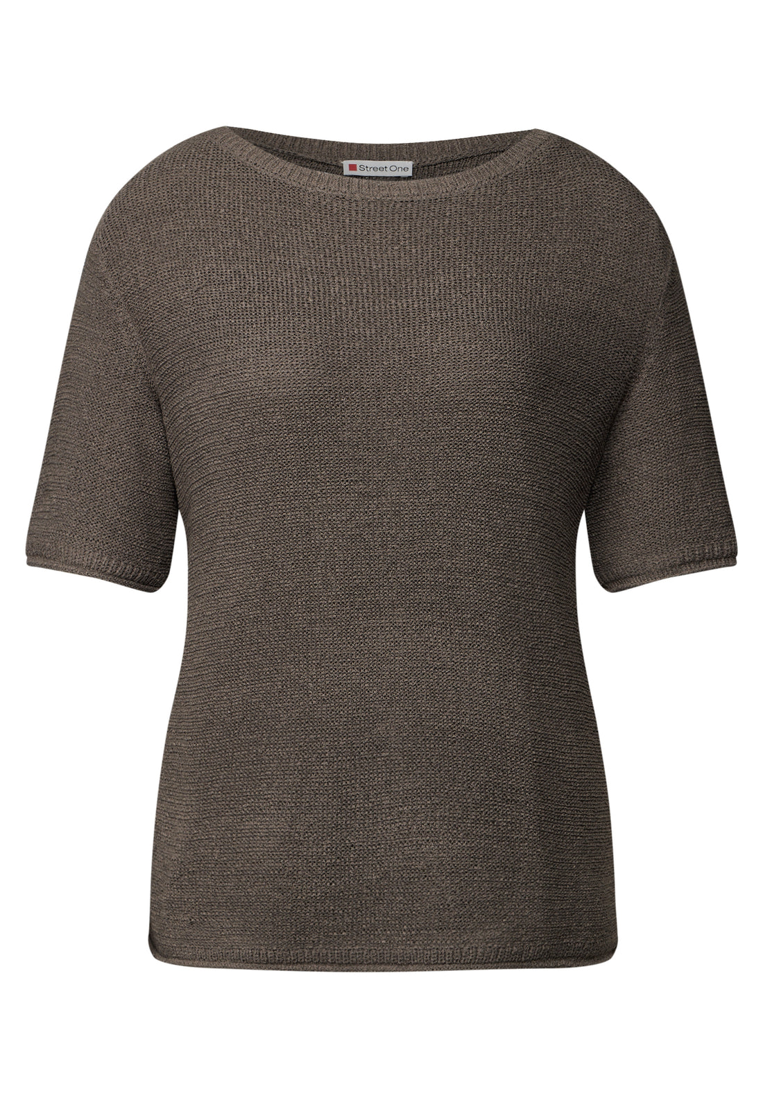 Street One Strickpullover Damen Kurzarm U-Boot-Ausschnitt