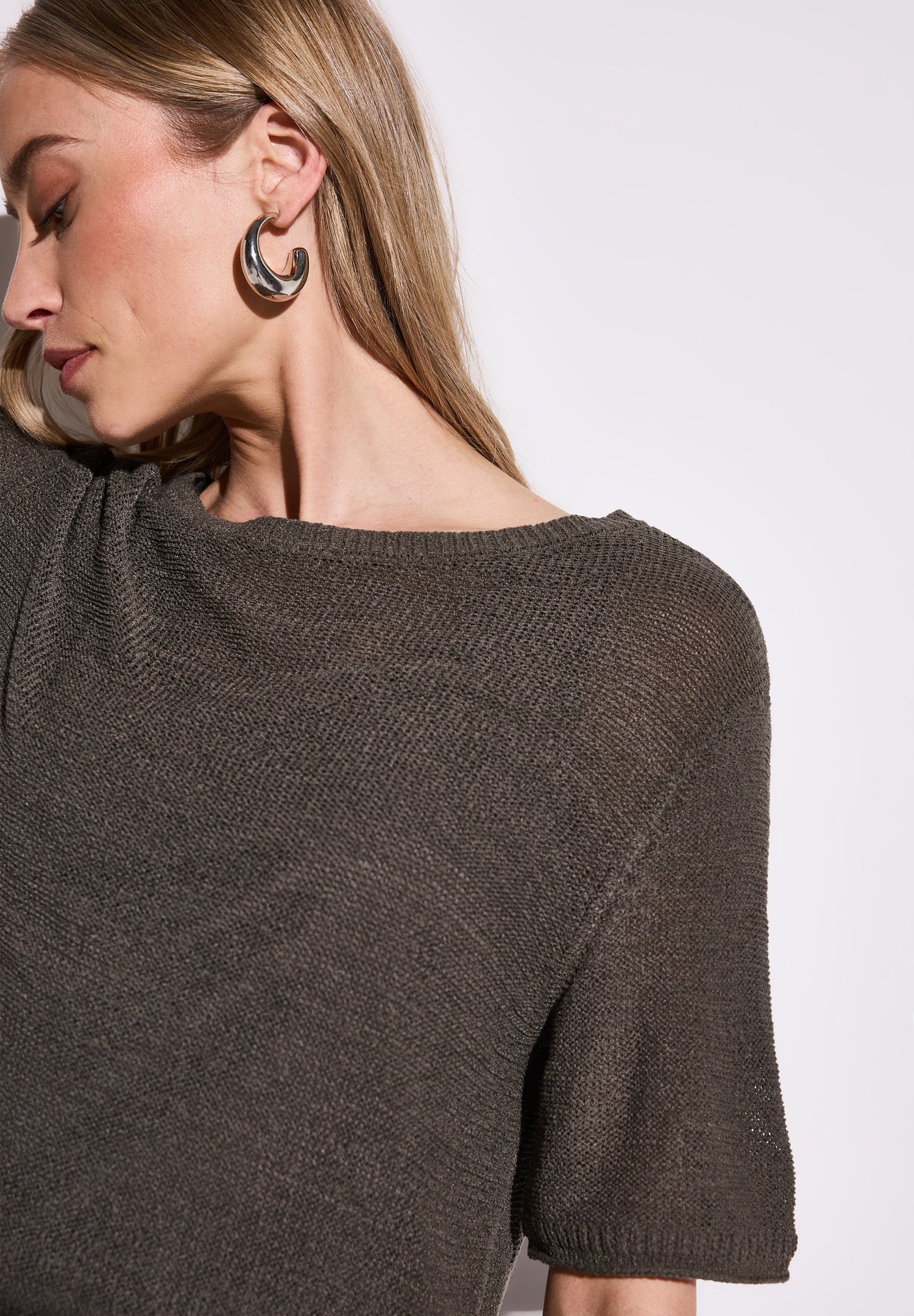 Street One Strickpullover Damen Kurzarm U-Boot-Ausschnitt