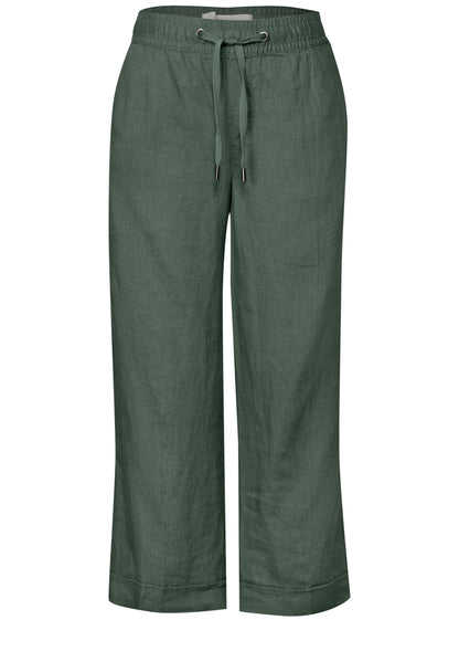 Street One Leinen-Culotte Damen Sommerhose Wide Leg Mid Waist