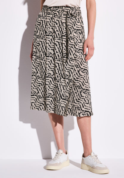 Street One Midi Paperbag Rock Damen bequemer Wickel-Style