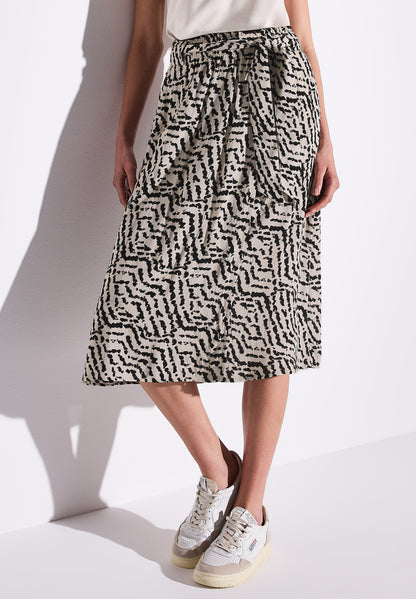 Street One Midi Paperbag Rock Damen bequemer Wickel-Style