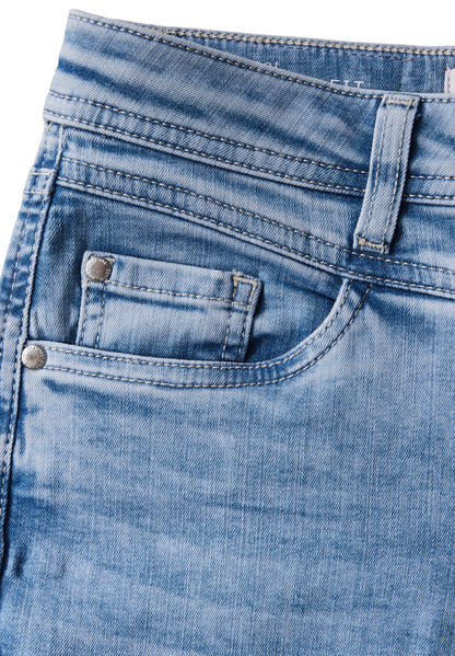 Street One Bootcut Jeans Damen High Waist Slim Fit Stretch