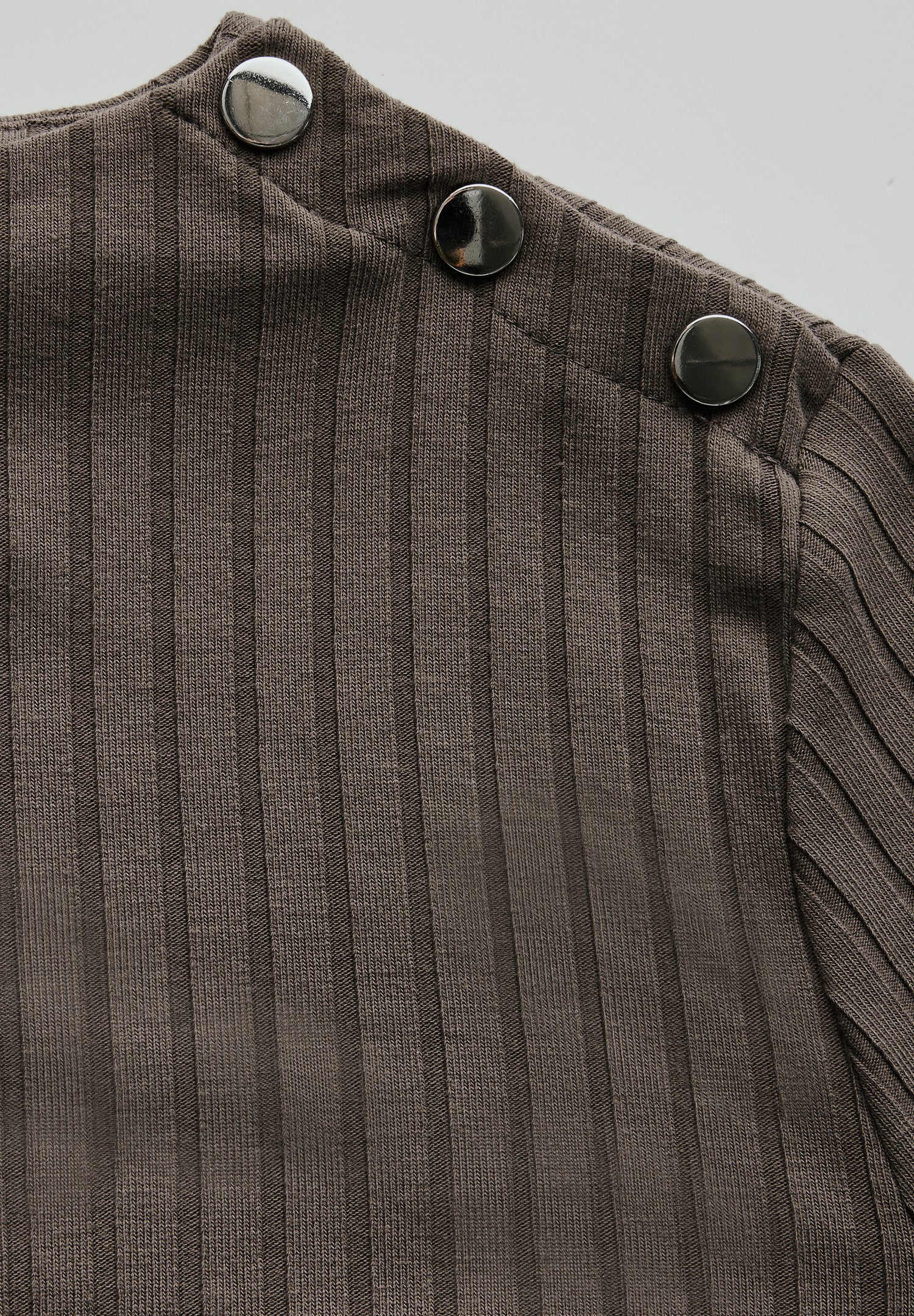 Street One Damen Shirt Turtleneck mit Knopfdetail und 3/4-Arm Rippstruktur