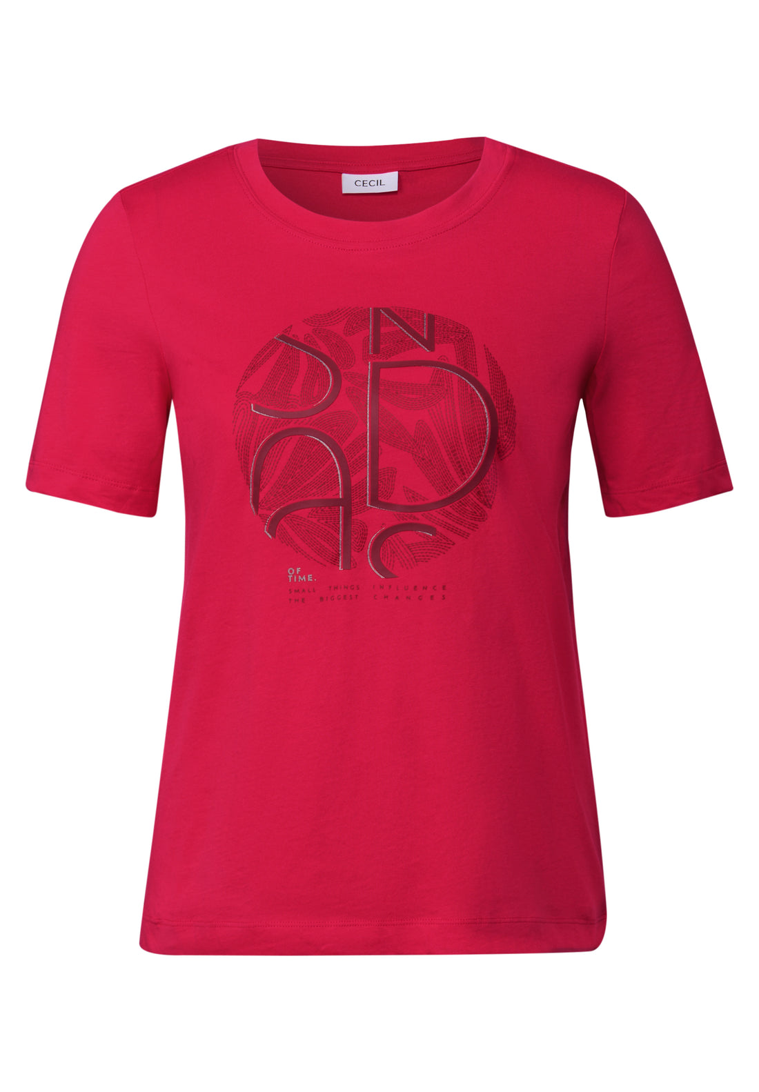 CECIL Damen T-Shirt mit Rundhalsausschnitt und Artwork Print