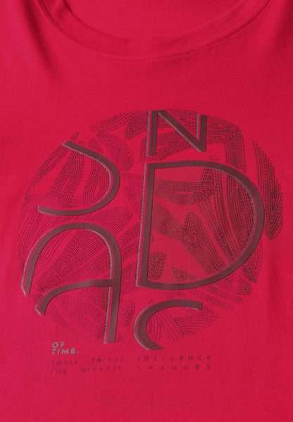CECIL Damen T-Shirt mit Rundhalsausschnitt und Artwork Print