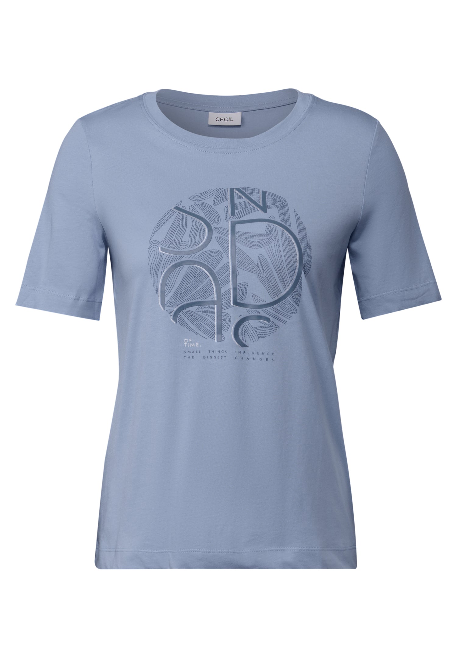 CECIL Damen T-Shirt mit Rundhalsausschnitt und Artwork Print