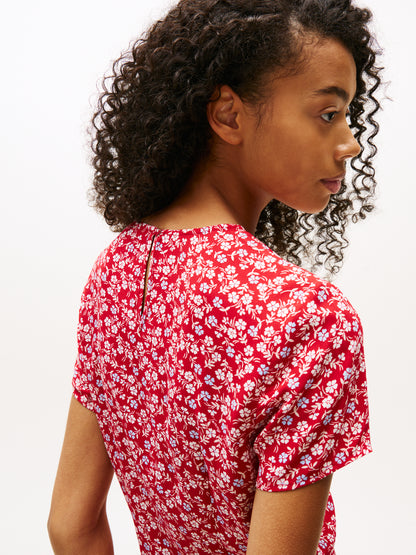 Sportswear Division Bluse Damen mit kleinen Blumenmuster aus Viskose