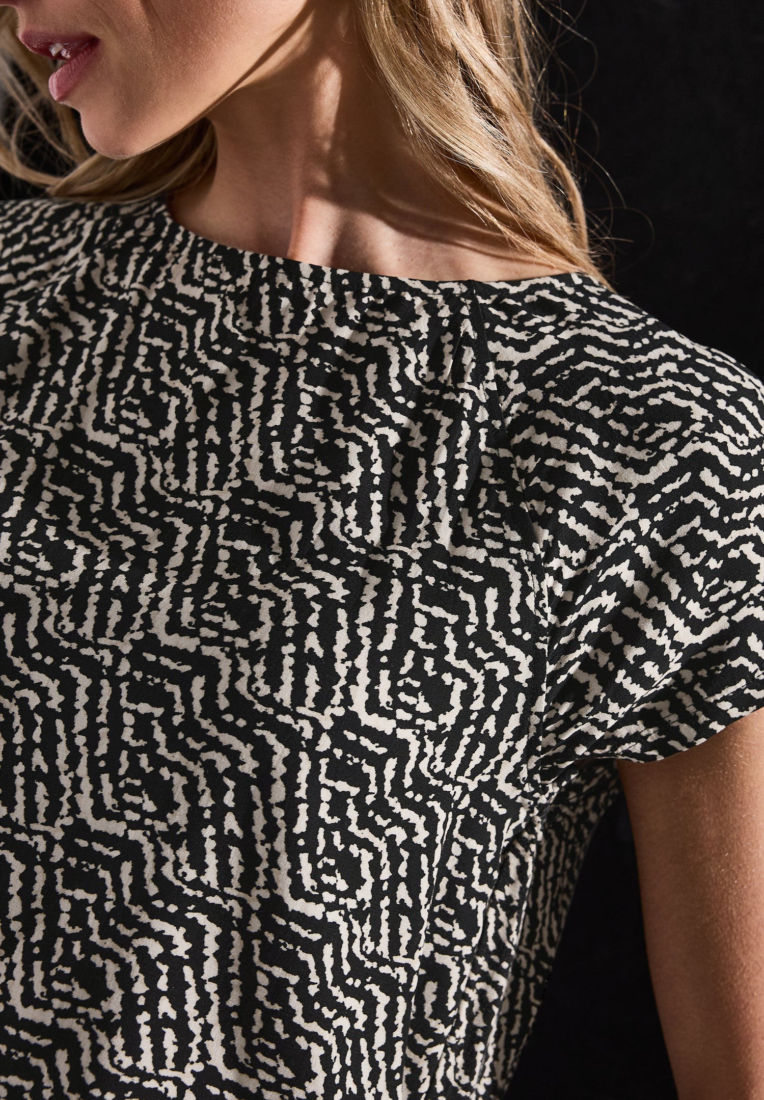 Street One Kurzarmshirt Damen Grafisches Muster Elastischer Saum