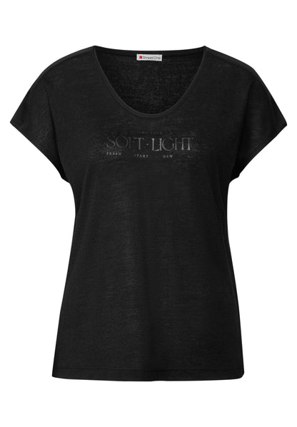 Street One Shirt Damen entspannte Passform angenehmer Materialmix