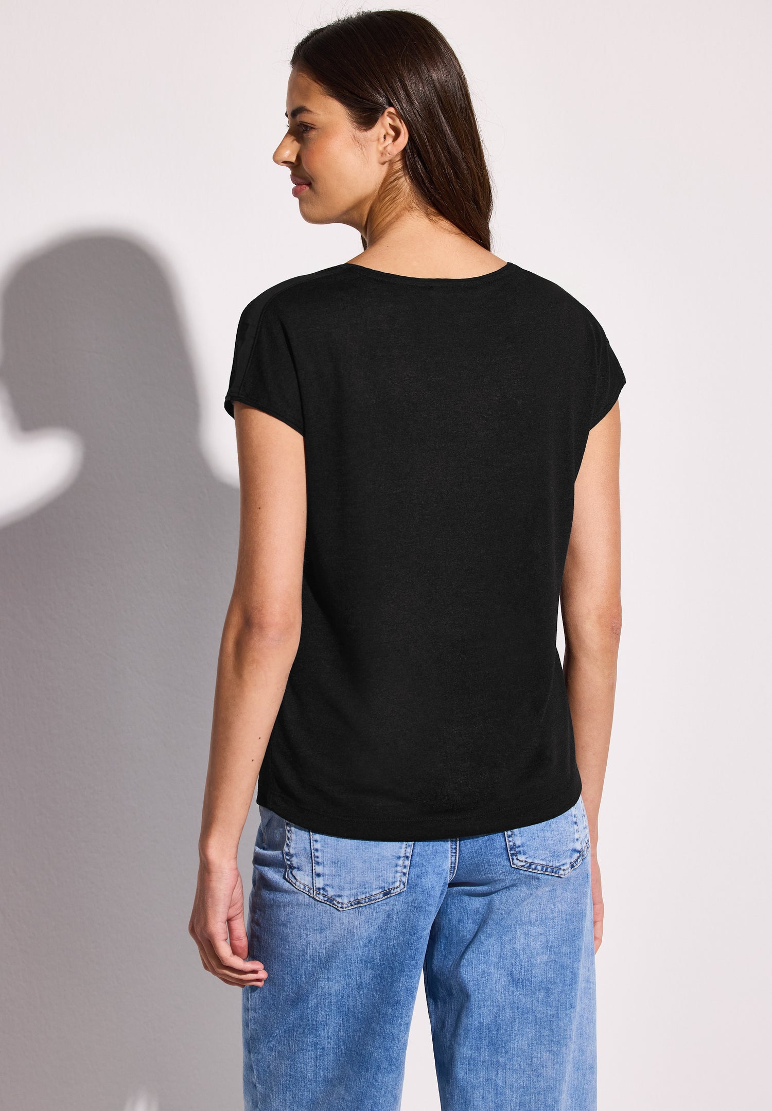 Street One Shirt Damen entspannte Passform angenehmer Materialmix