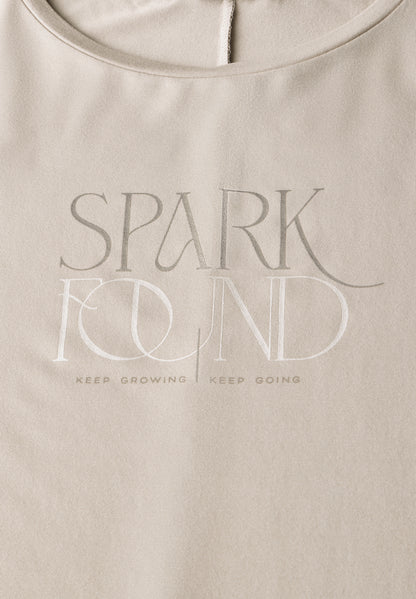 Street One Damen T-Shirt mit Wording-Print und dropped shoulders